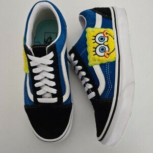 Vans SpongeBob SquarePants Old Skool Smile Patch Sneakers size 5M/6.5W